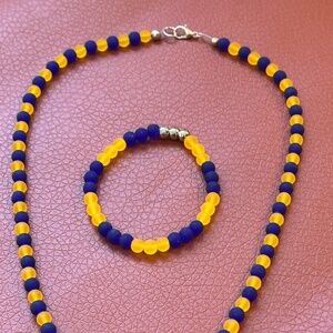 Game Day necklace and bracelet